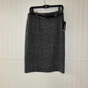 George Charcoal Animal Print Pencil Skirt Size 6